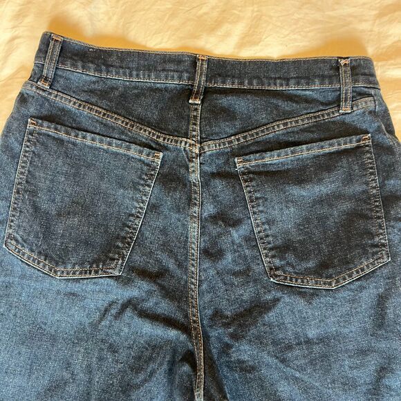 Old Navy Women's High-Waisted Barrel Ankle Jeans dark wash size 14 - Picture 12 of 14